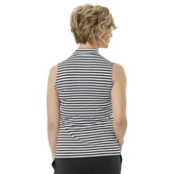 Nancy Lopez Bold Sleeveless Polo Black Multi Outlet