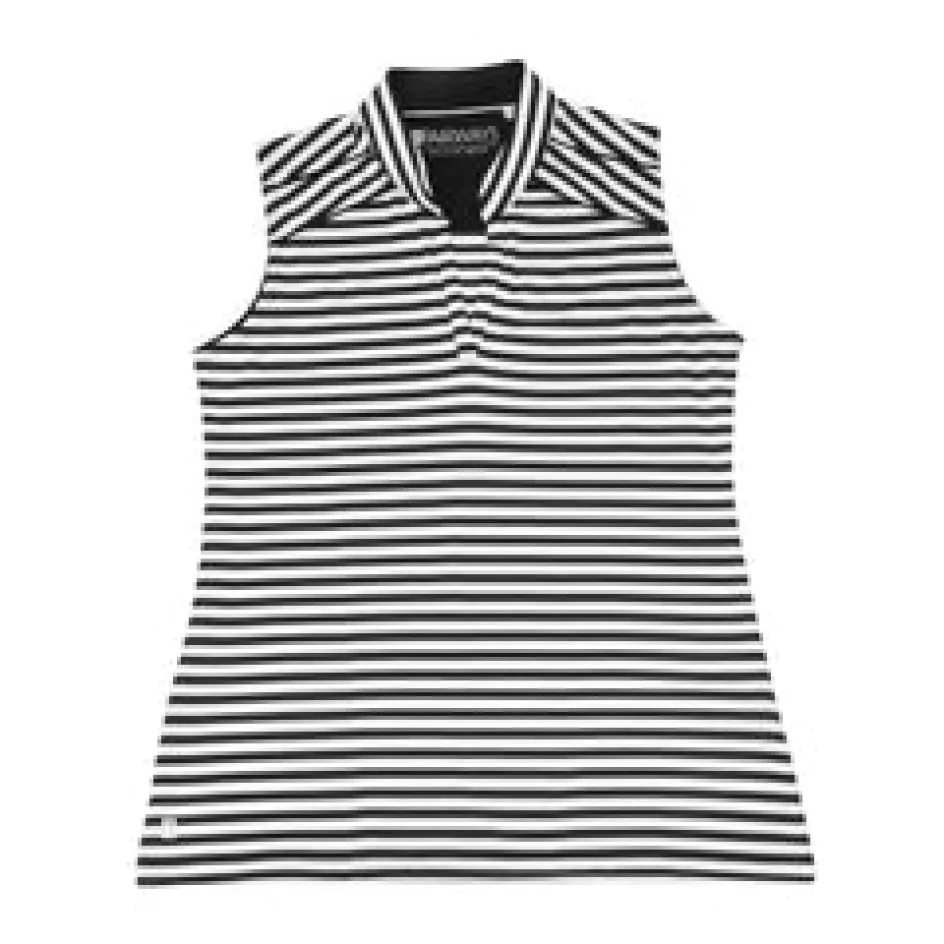 Nancy Lopez Bold Sleeveless Polo Black Multi Outlet