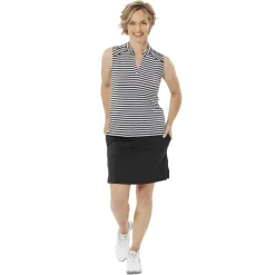 Nancy Lopez Bold Sleeveless Polo Black Multi Outlet