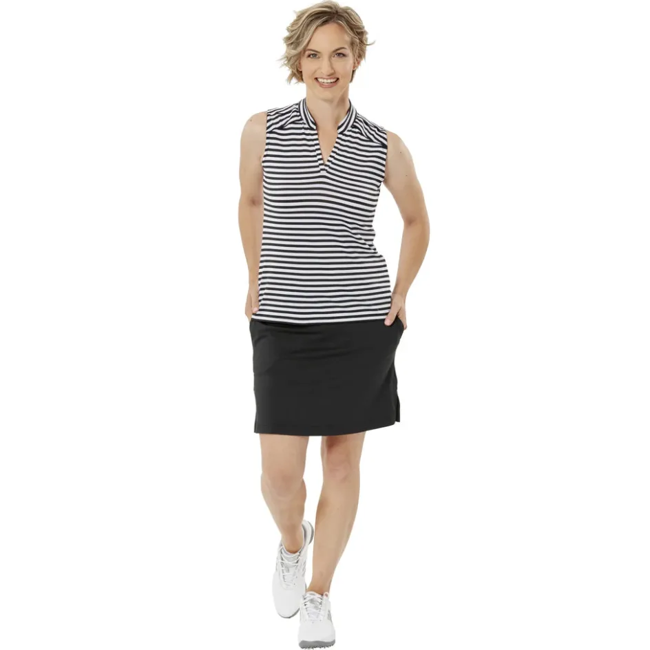 Nancy Lopez Bold Sleeveless Polo Black Multi Outlet