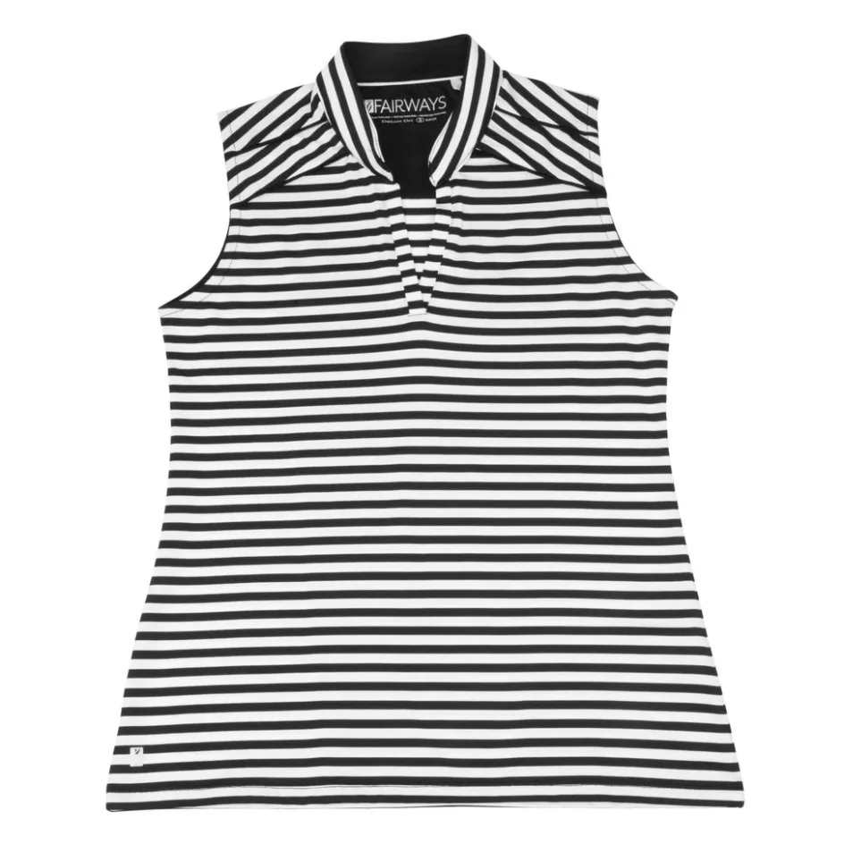 Nancy Lopez Bold Sleeveless Polo Black Multi Outlet