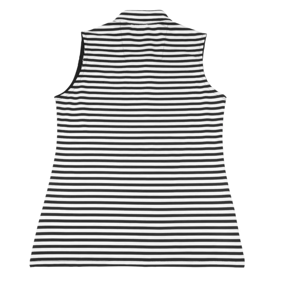 Nancy Lopez Bold Sleeveless Polo Black Multi Outlet