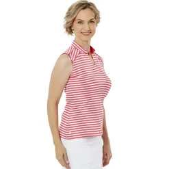 Nancy Lopez Bold Sleeveless Polo Rouge Multi Clearance