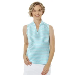 Nancy Lopez Bold Sleeveless Polo Scuba Multi Hot