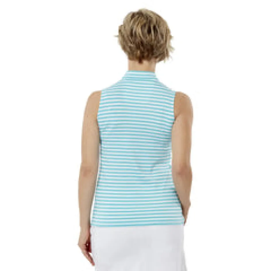 Nancy Lopez Bold Sleeveless Polo Scuba Multi Hot