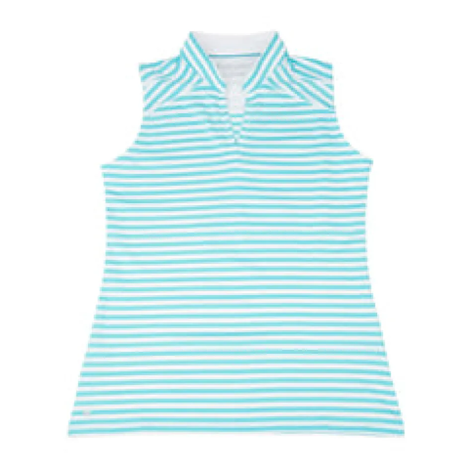 Nancy Lopez Bold Sleeveless Polo Scuba Multi Hot
