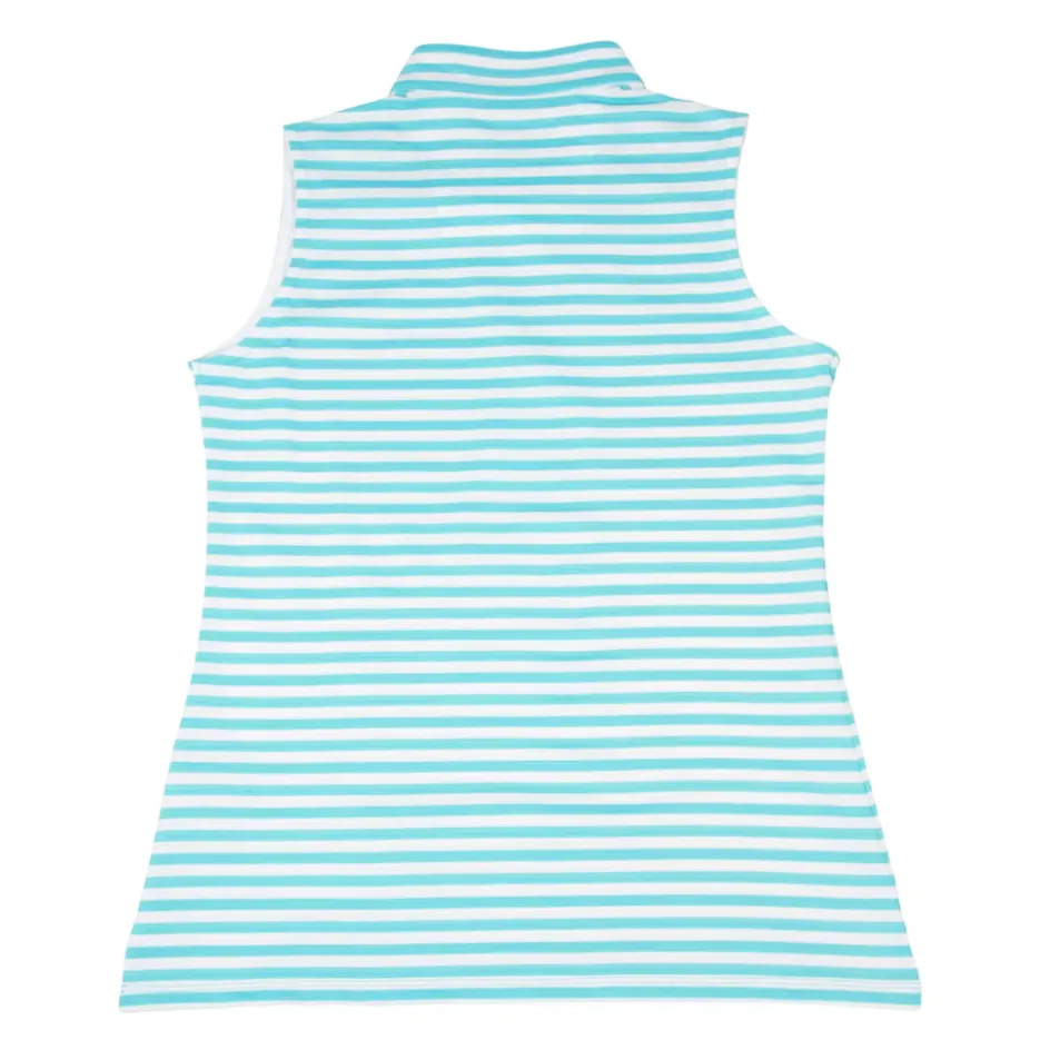 Nancy Lopez Bold Sleeveless Polo Scuba Multi Hot