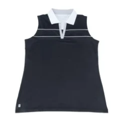 Nancy Lopez Crush Sleeveless Polo Black Multi New