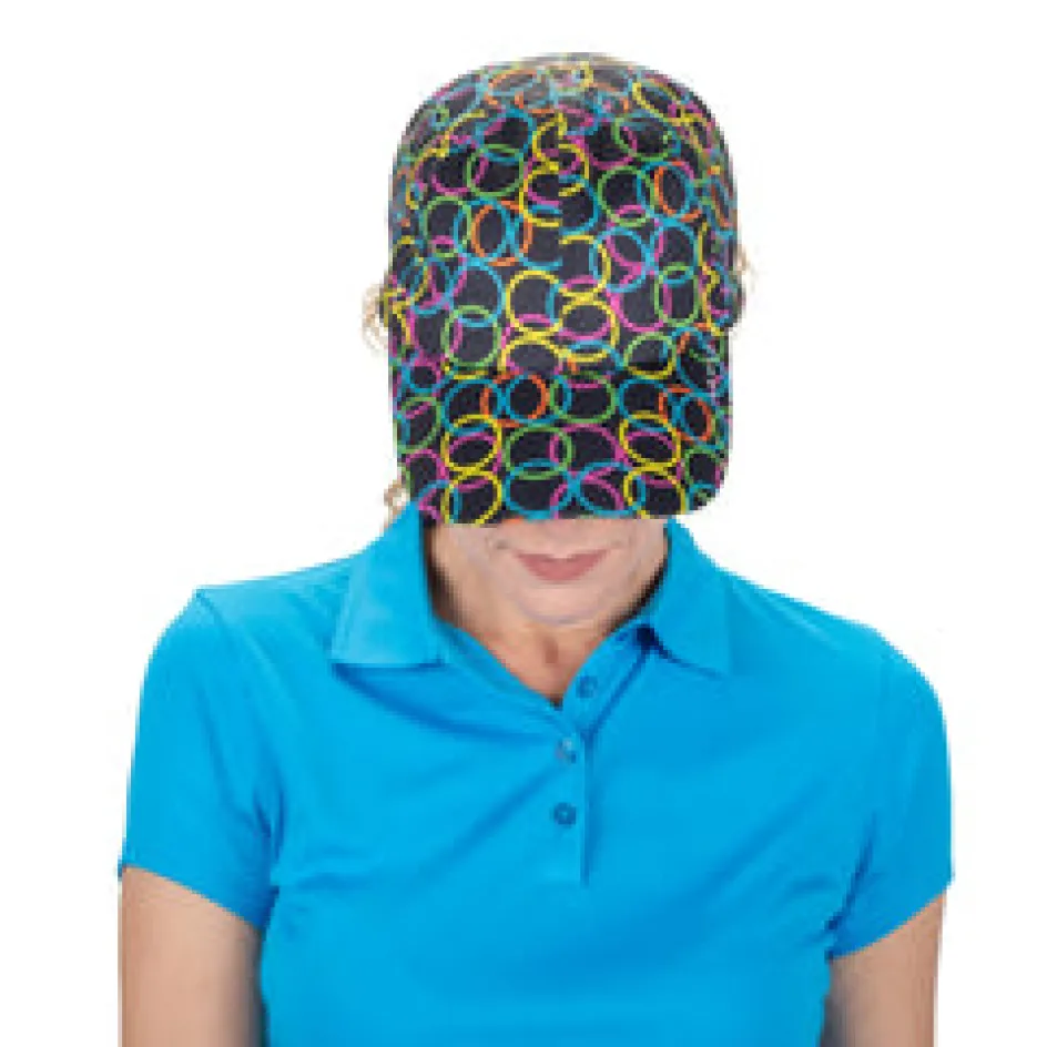 Nancy Lopez Halo Pony Hat Black Multi Clearance