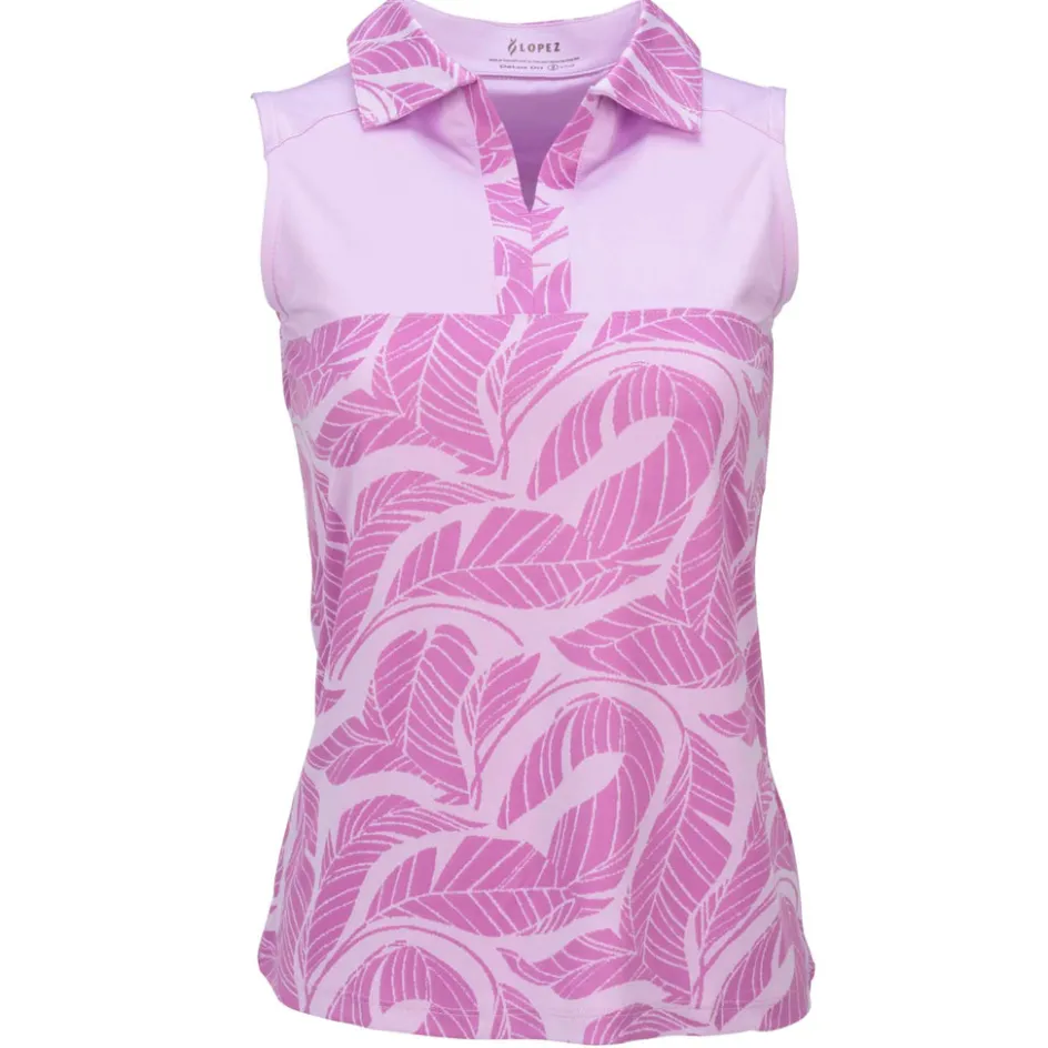 Nancy Lopez Havana Sleeveless Polo Lilac Clearance