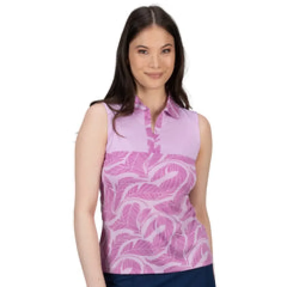 Nancy Lopez Havana Sleeveless Polo Lilac Clearance