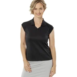 Nancy Lopez Optic Sleeveless Polo Black Discount