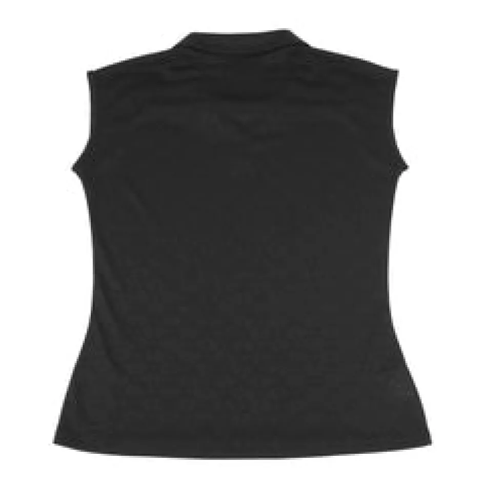 Nancy Lopez Optic Sleeveless Polo Black Discount