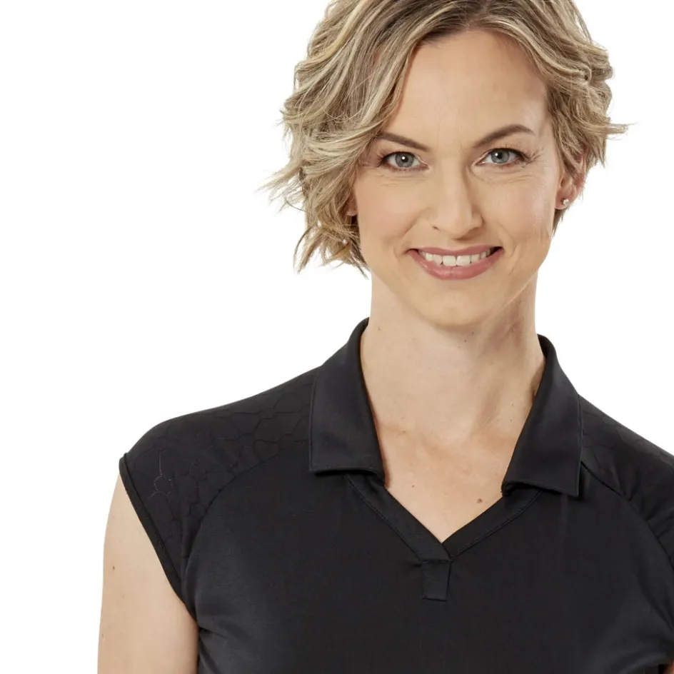Nancy Lopez Optic Sleeveless Polo Black Discount