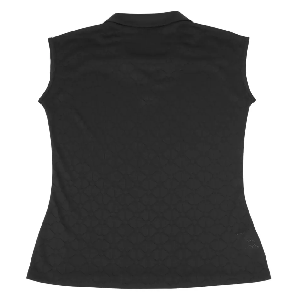 Nancy Lopez Optic Sleeveless Polo Black Discount