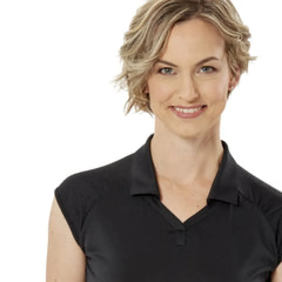 Nancy Lopez Optic Sleeveless Polo Black Discount