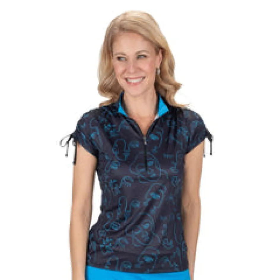 Nancy Lopez Picasso Short Sleeve Polo Clearance