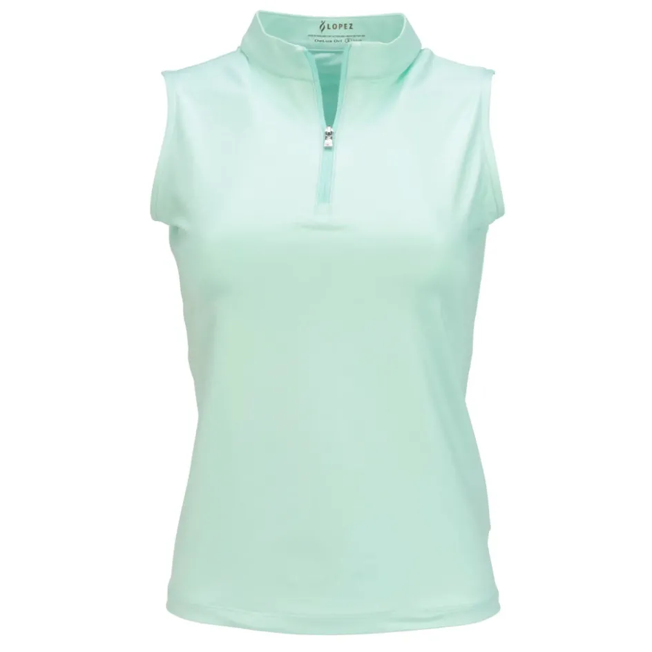 Nancy Lopez Shine Sleeveless Polo New