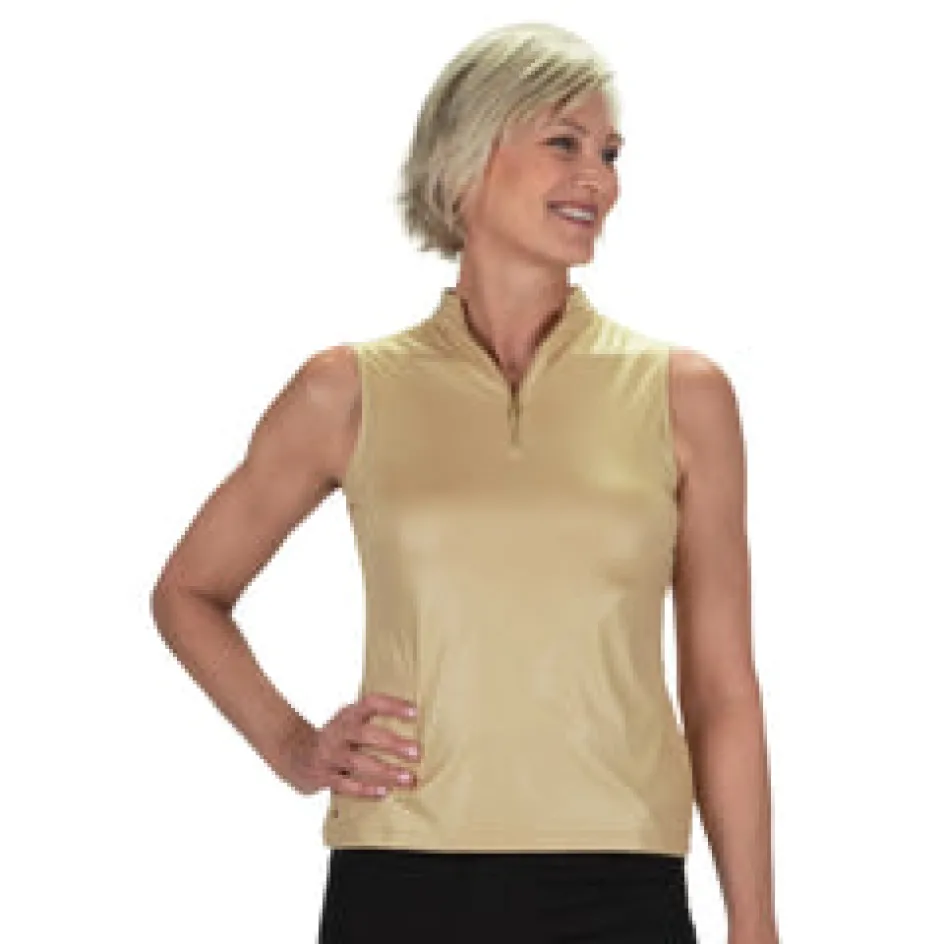 Nancy Lopez Shine Sleeveless Polo New