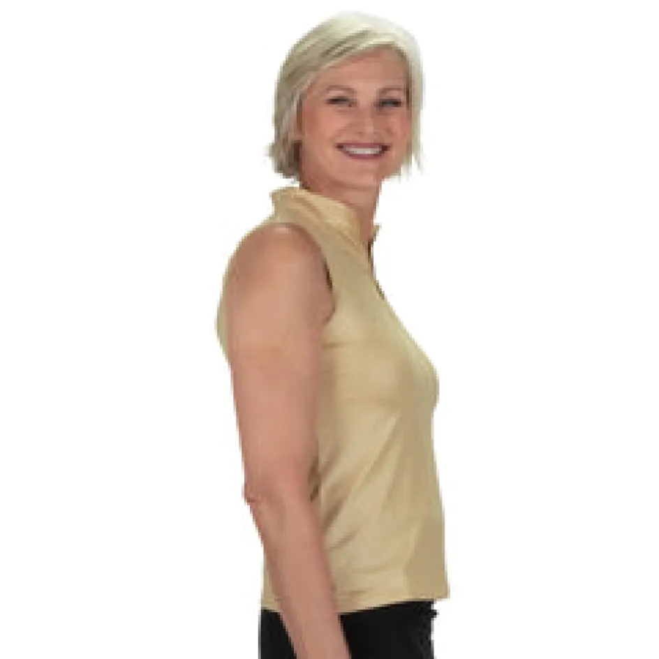Nancy Lopez Shine Sleeveless Polo New
