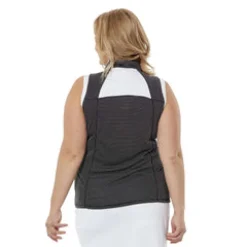 Nancy Lopez Zone Sleeveless Polo Black/White Outlet