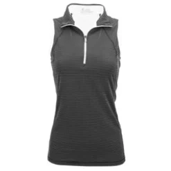 Nancy Lopez Zone Sleeveless Polo Black/White Outlet